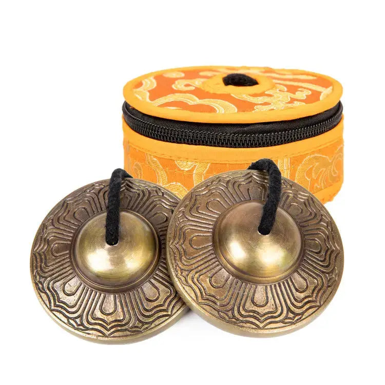 Tingsha Bells Cymbals Chime Antique Tibetan Buddhist Meditation Yoga Gift Mindfulness - Best Himalaya