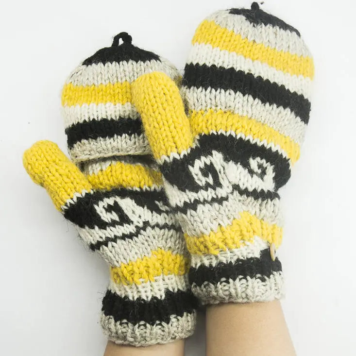 Vibrant Multicolor Woolen Hand Gloves Handmade - Best HimalayaBest Himalaya