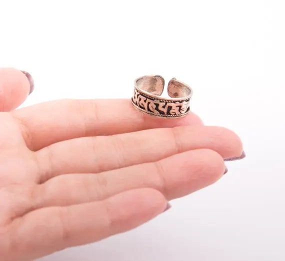 Finger Ring for Men/Women Silver Plated Om Mani Padme Hum Adjustable Finger Ring - Best HimalayaBest Himalaya