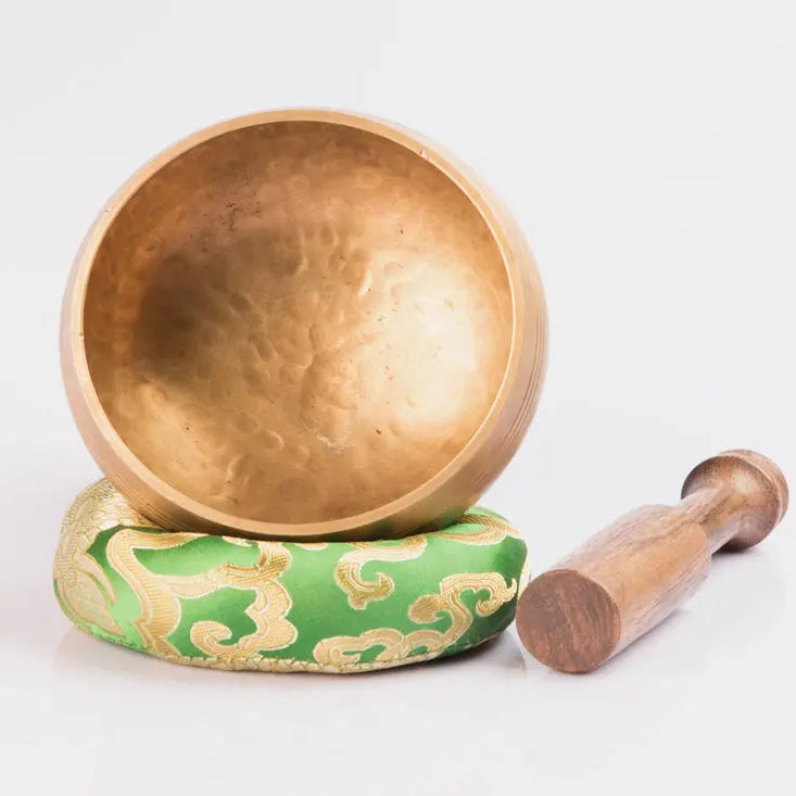 Wooden Mallet and Silk Pillow Tibetan Singing Bowl Set - Best Himalaya