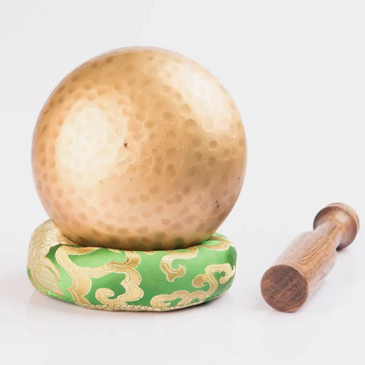 Wooden Mallet and Silk Pillow Tibetan Singing Bowl Set - Best Himalaya