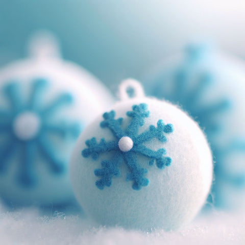 Decorative Wool Snowflake Balls