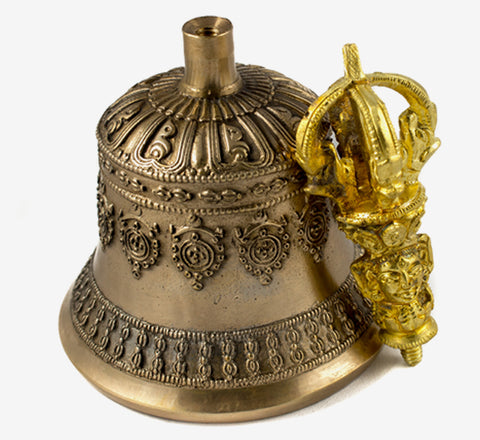 Tibetan dharma object bell and bajra set