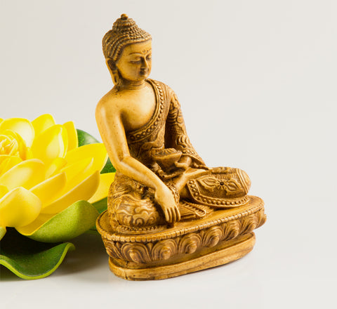 Small meditation buddha resin statue