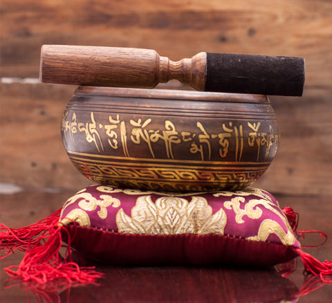 Premium Quality Singing Bowl Set with Stick and Cushion Pillow