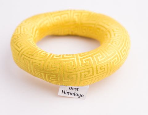 Yellow Colored Singing Bowl Ring Cushion