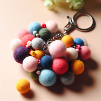 Classic Christmas Pom Palette // Felt Pom-poms // Multi Colored Felt Balls,  DIY Garland Kit, Rainbow Crafts, Wool Beads, Decor 