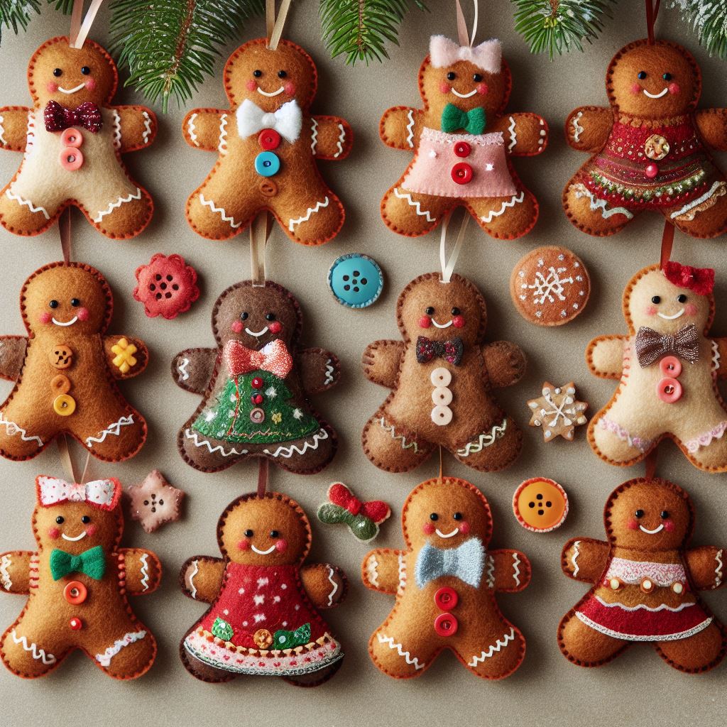 Felt Gingerbread Man Christmas Decoration Ornaments Kids Play Decoration Items: A Festive Wonderland