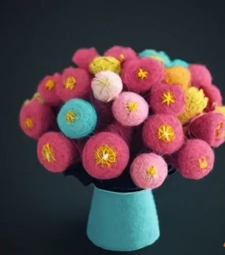 Adding Vibrance to Your Space: Multi-Colored Felt Flowers for Home Decor - Best Himalaya