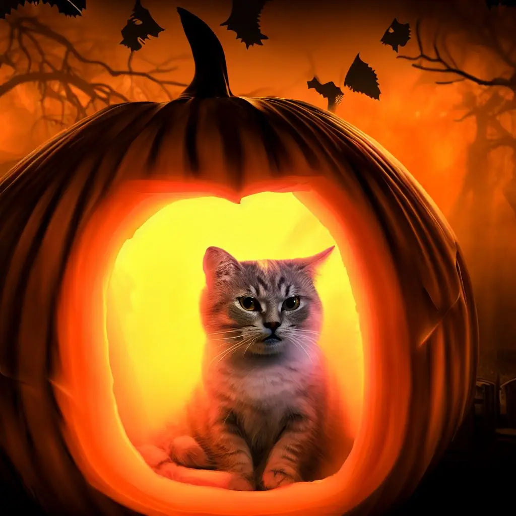 Felt Cat Cave Halloween Jack O lanterns for Your Cat - Best Himalaya