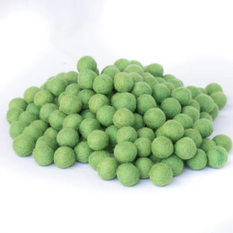 Felt Green Balls: A Colorful Touch to Your Craft Collection - Best Himalaya
