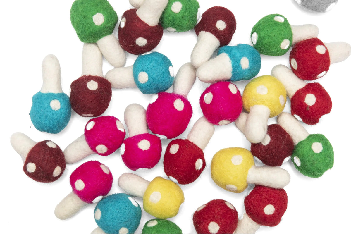 Felt Mushroom Plush Toy: Adorable and Whimsical Plush Decor– Best Himalaya