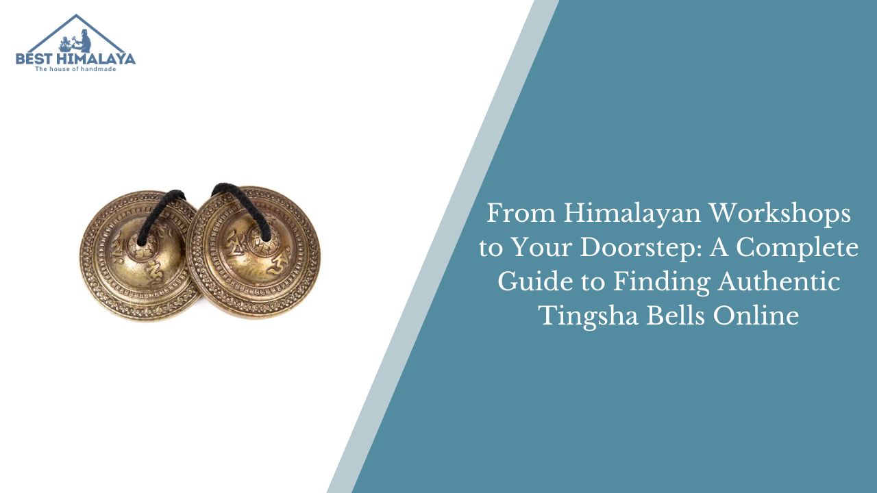 Tingsha bells with Himalayan workshop guide title and Best Himalaya logo.