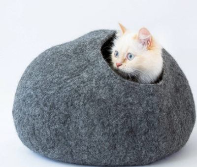 Felt Cat Caves Treat your cat with woolen caves
