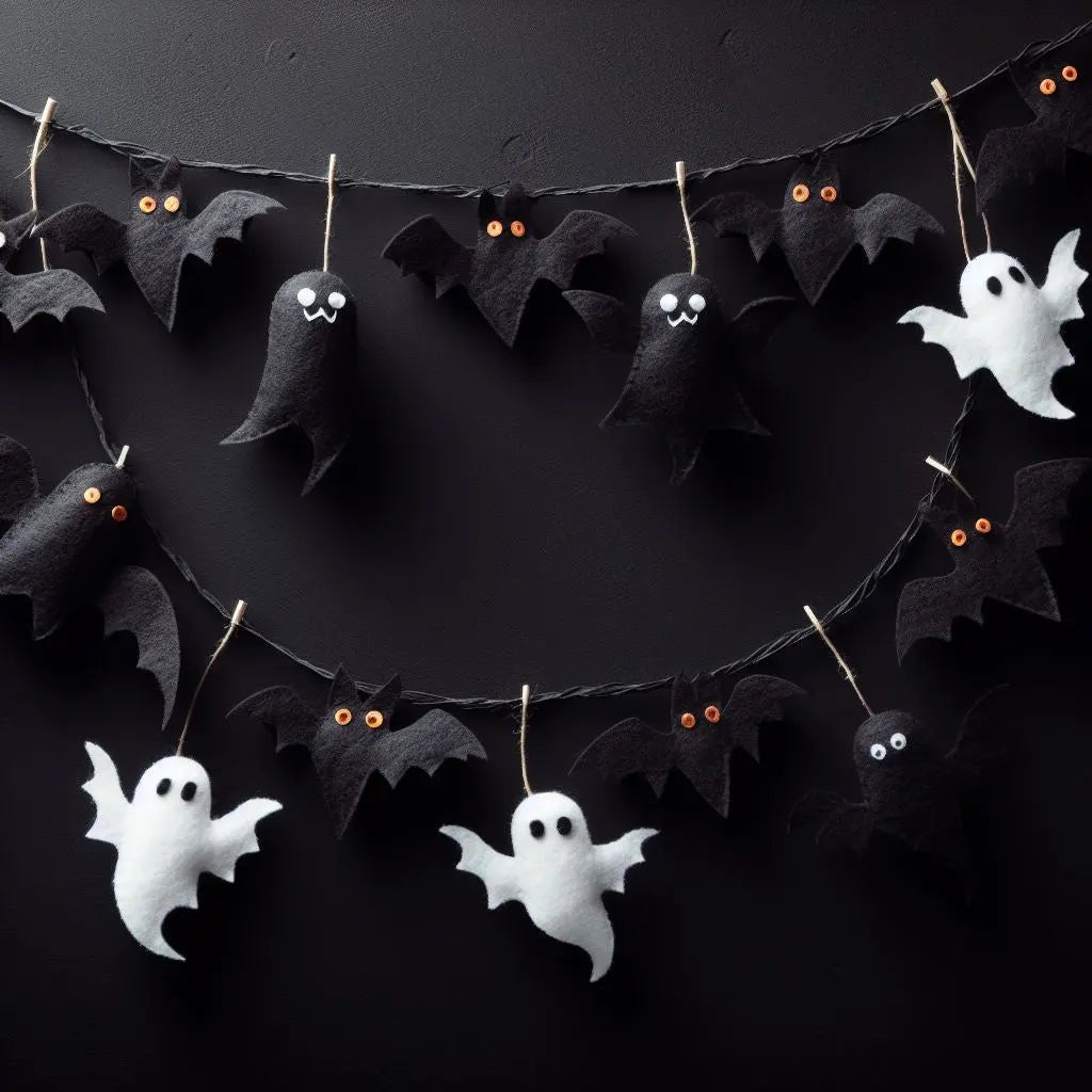 Halloween Bat Ghost Scary Felt Garland - Best Himalaya