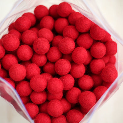 Red Color Felt Balls: The Ultimate Decoration Solution Wholesale quantity Exporters From Nepal