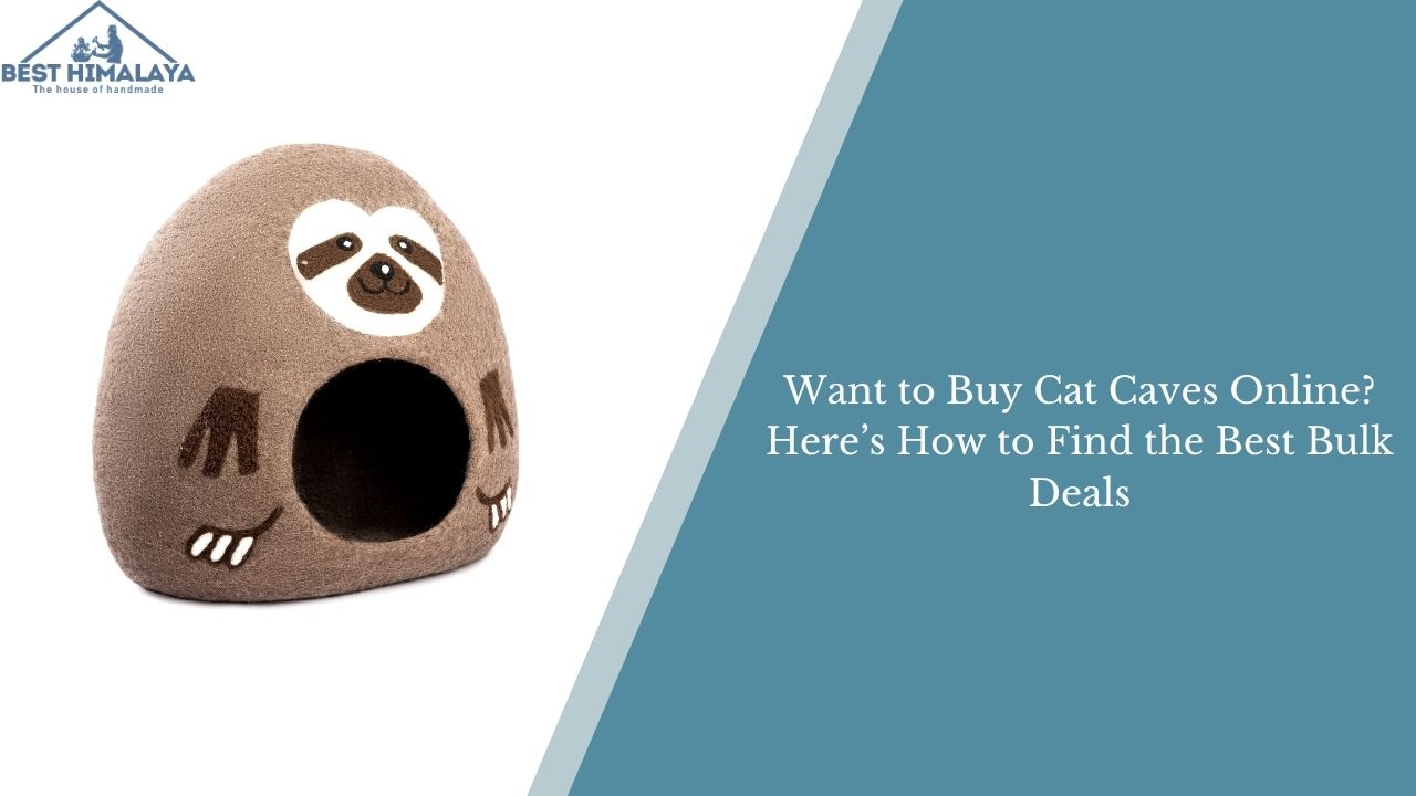 Handmade felt wool sloth cat cave.