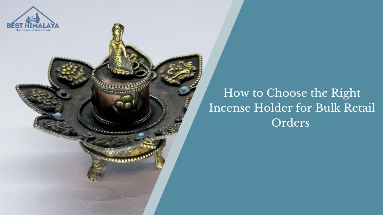 Handcrafted Tibetan incense holder for bulk retail orders
