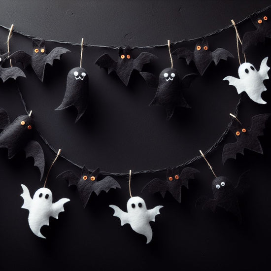 Halloween Bat Ghost Scary Felt Garland