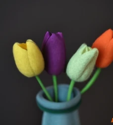 Crafting Beauty: The Artistry of Felt Tulip Flowers