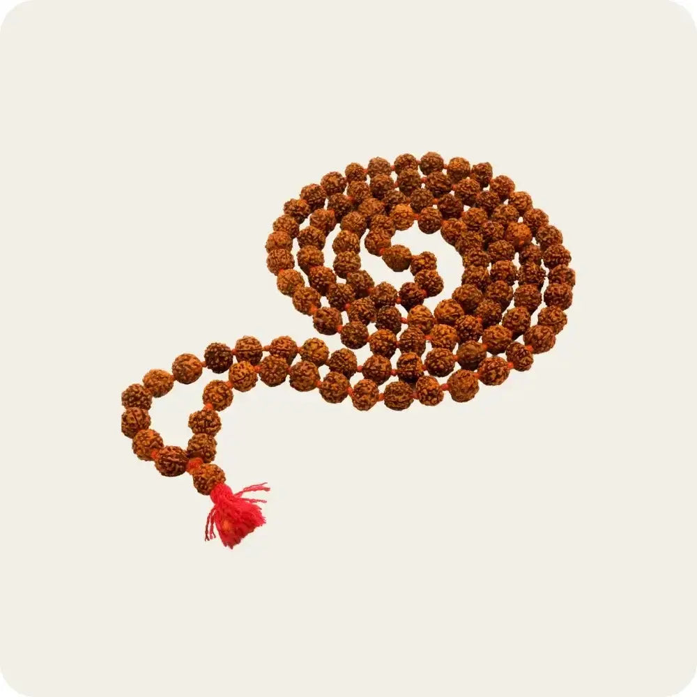 Tibetan Prayer Beads Mala used for meditation and mindfulness practice.