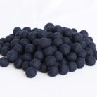 2.5 cm Felt Balls 100% Wool - Black Best Himalaya