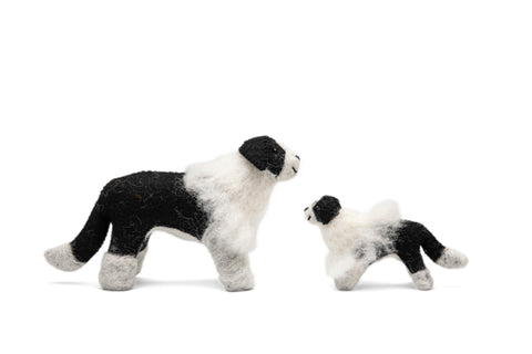 Discover Playful Bliss with Our Needle Felt Toy Landseer dog - Perfect Gift!