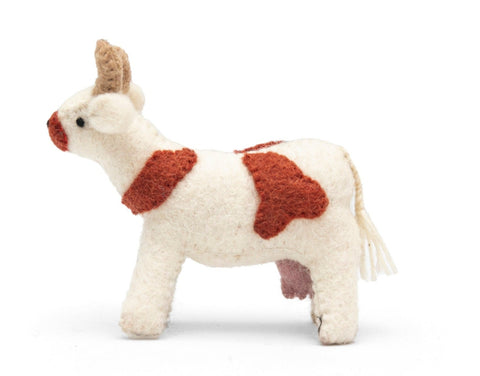 Fun and Educational Felt Cow Toy