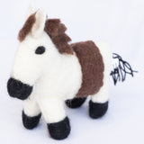 Experience Magical Adventures with our Felt White and Brown Horse