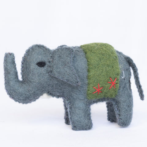 Handcrafted elephant toys made from sustainable felt material Crafted using premium-quality 100% New Zealand wool felt