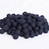 Unlock Creativity with 2.5 cm Black Felt Balls 100% Wool - Bulk