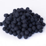 2.5 cm Black Felt Balls 100% Wool - Bulk