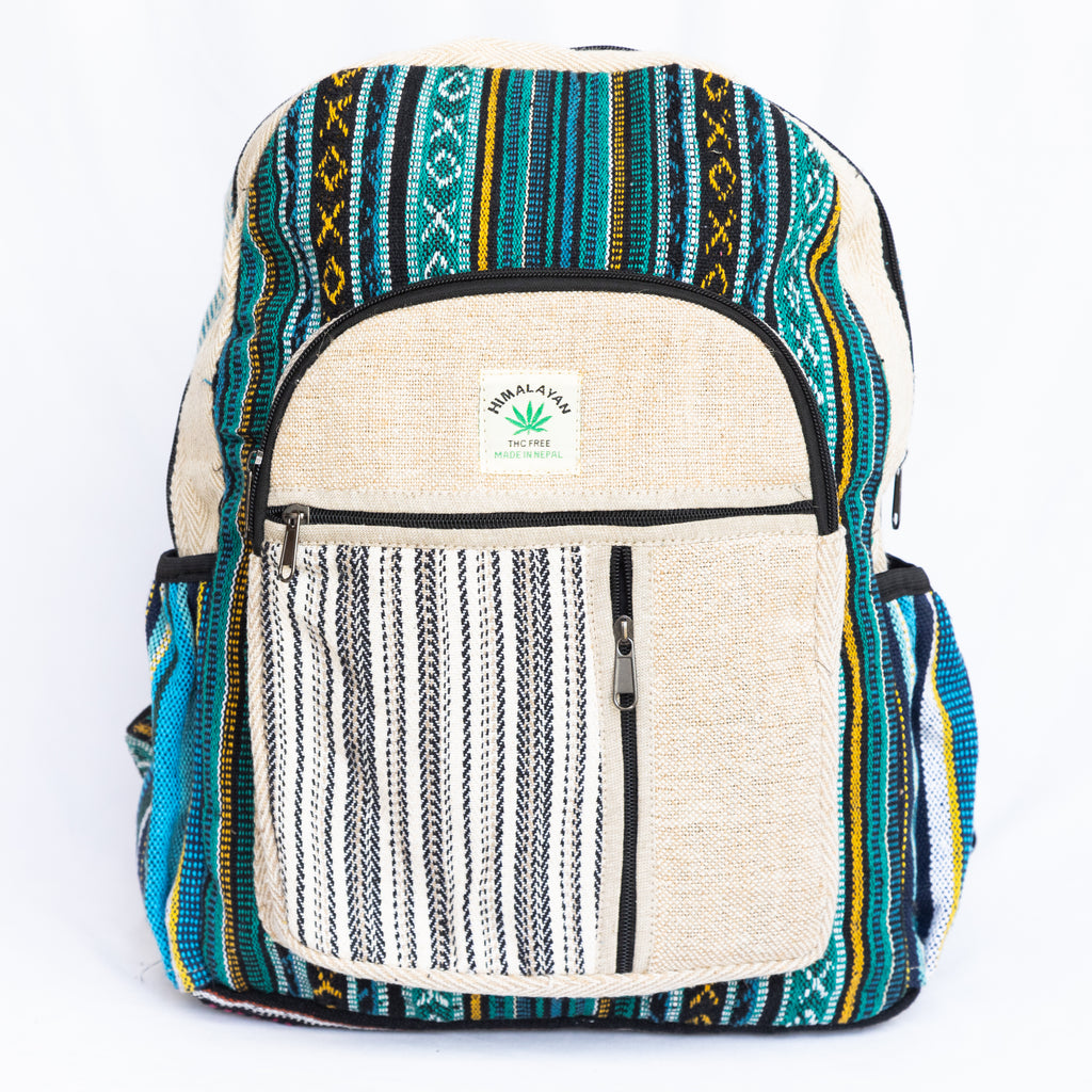 Spacious Himalayan Hemp Backpack with Laptop Pocket | Durable & Eco-Friendly