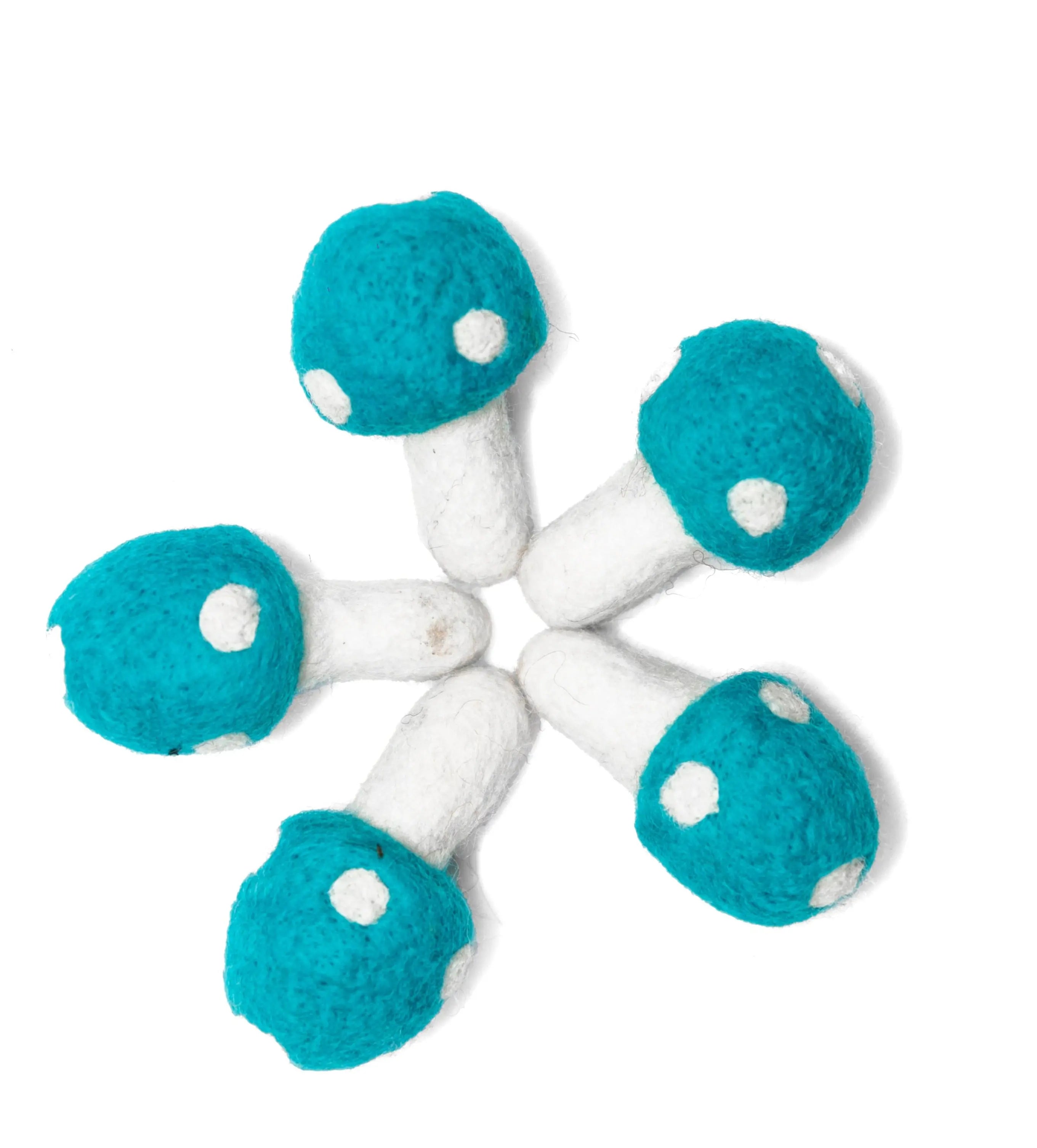 Add a Touch of Nature to Your Home with 5 cm Organic Felt Mushrooms Blue - Best HimalayaBest Himalaya