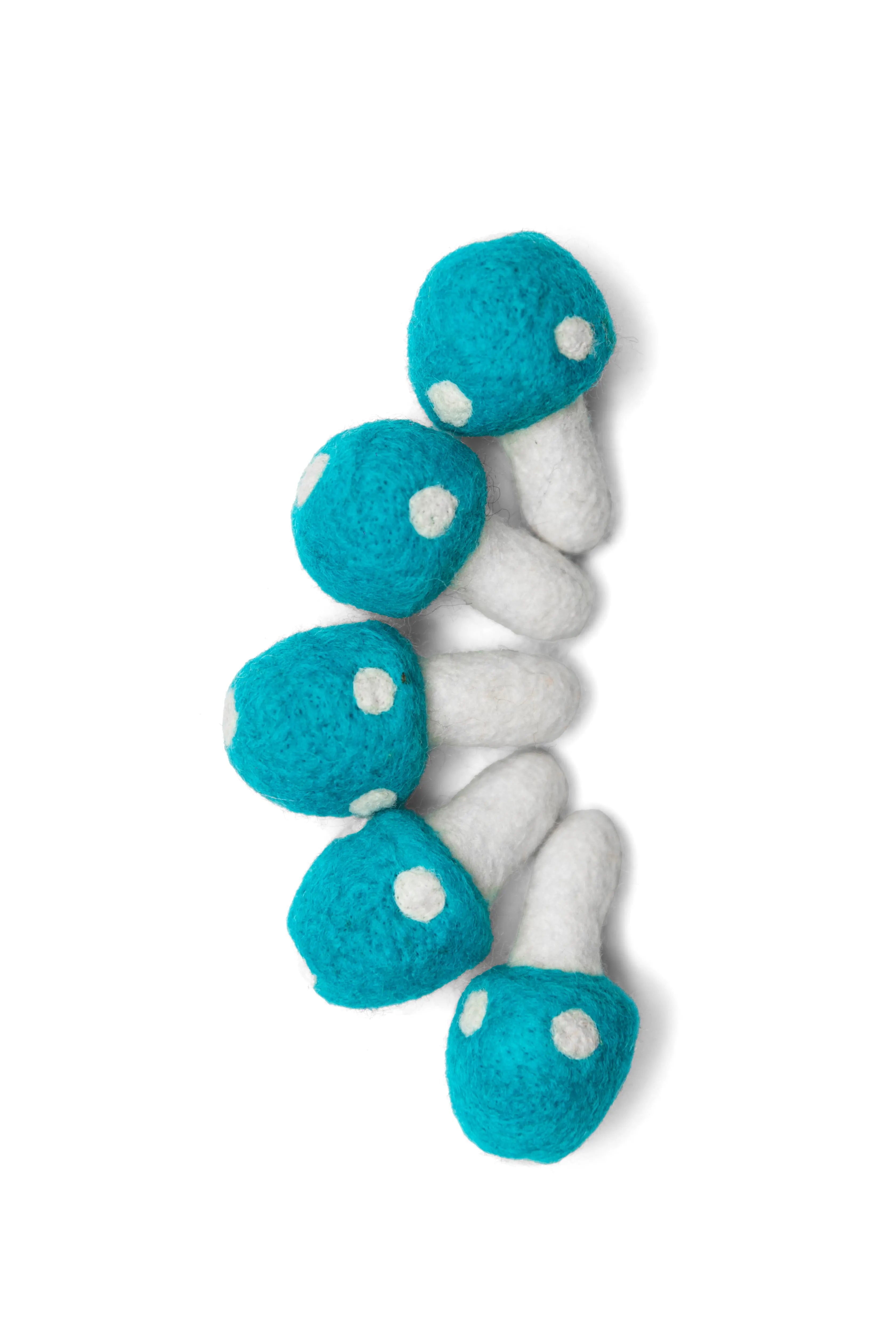 Add a Touch of Nature to Your Home with 5 cm Organic Felt Mushrooms Blue - Best HimalayaBest Himalaya