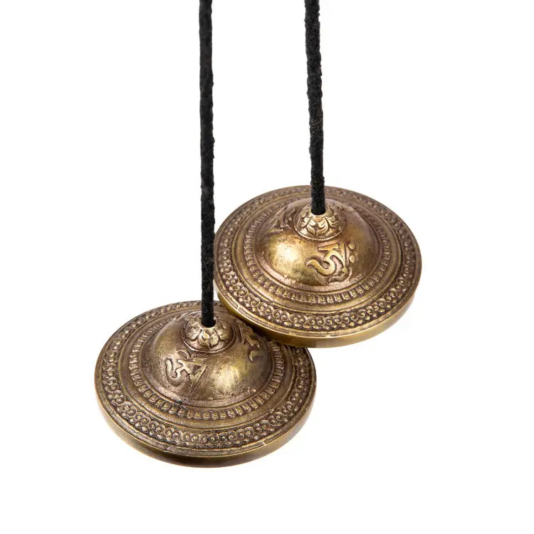 Antique Brass Tingsha Bell Om Best Himalaya