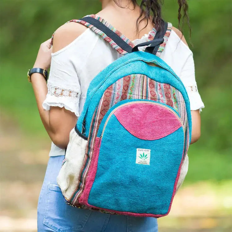 Blue Colored Hippie Style Back Pack Best Himalaya