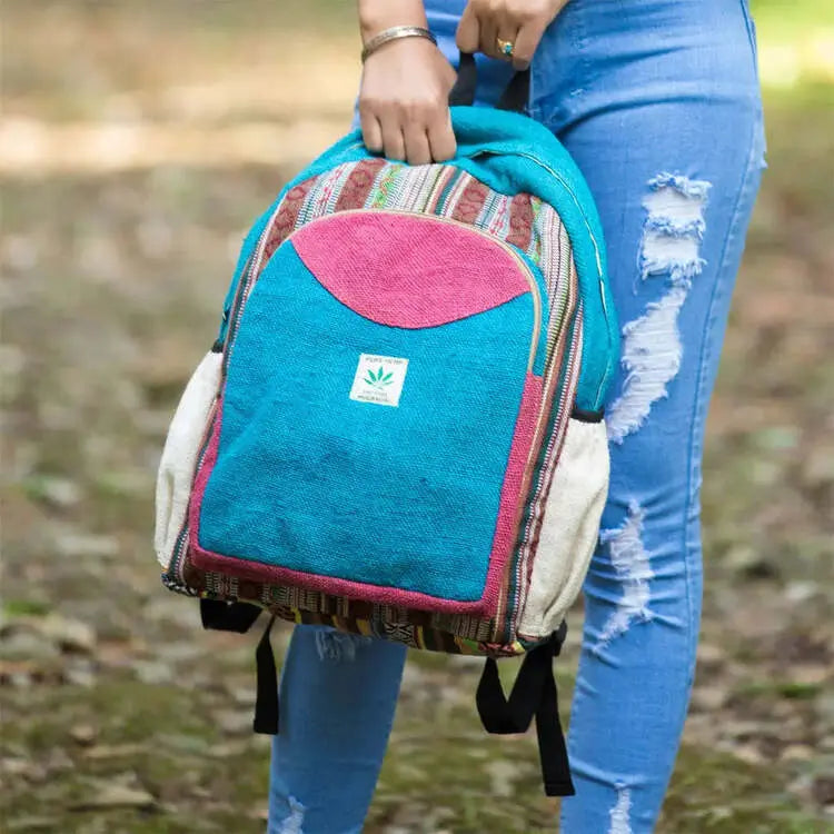 Blue Colored Hippie Style Back Pack Best Himalaya