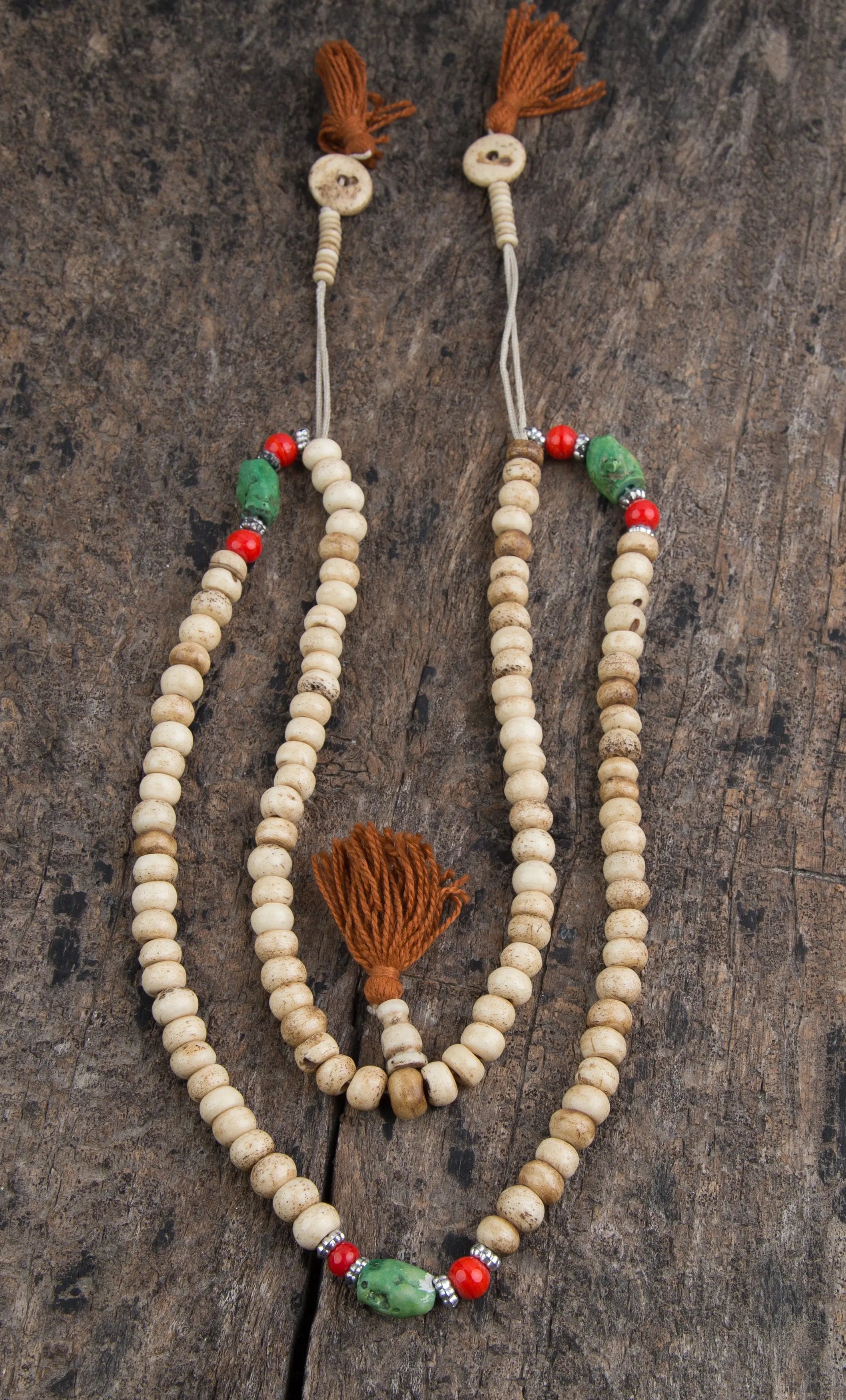 Buy 1 Get 1 for free Antique Tibetan Bone Prayer Mala Beads - Best HimalayaBest Himalaya