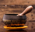 Eight Auspicious Symbols Carved Singing Bowl - Best HimalayaBest Himalaya