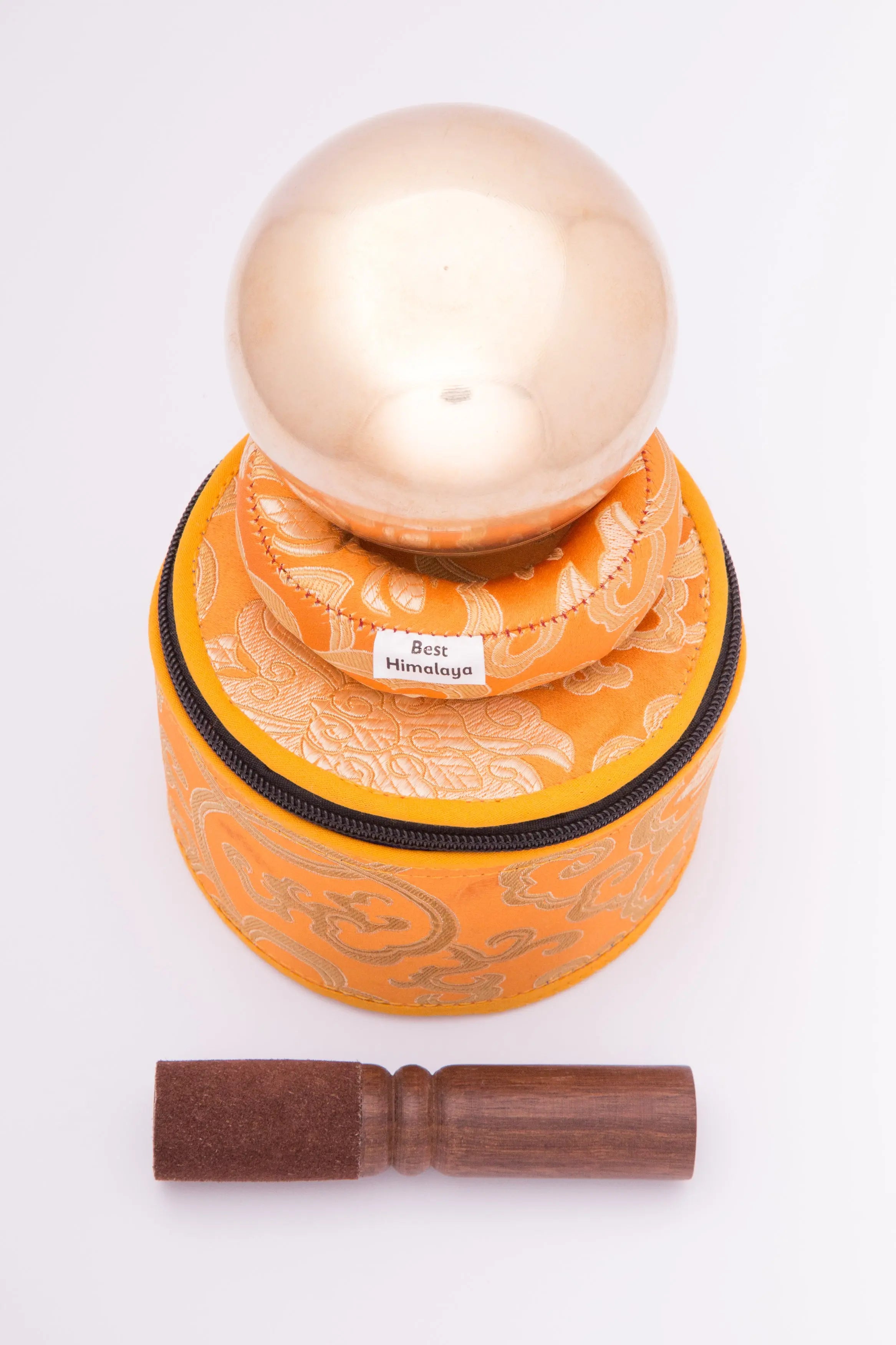 Elevate Your Space with Complete Singing Bowl Set in a Vibrant Yellow Box, Including Ring Cushion for Enhanced Resonance - Best HimalayaBest Himalaya