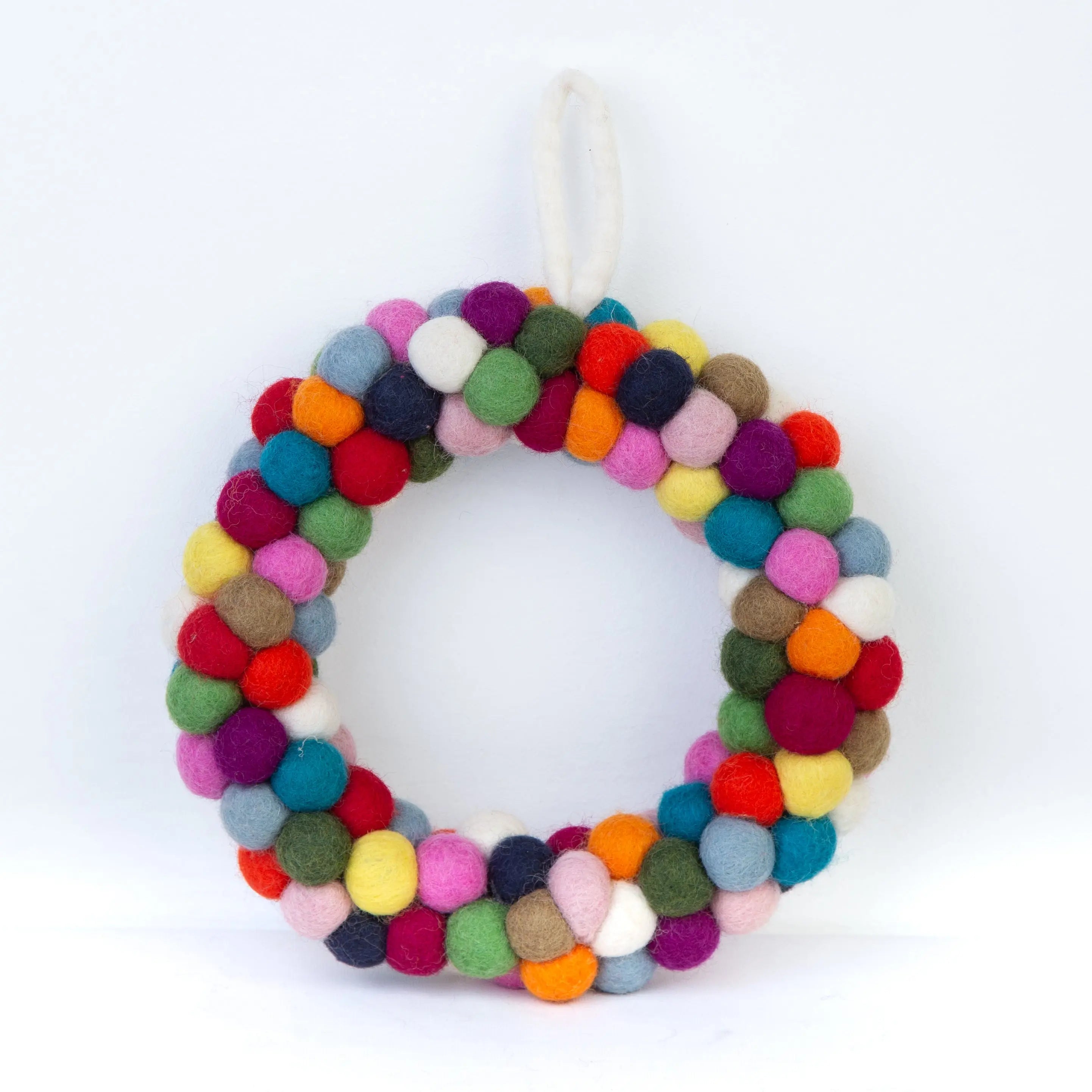 Felt Ball Wreath: Elevate Your Decor with Whimsical Charm - Best HimalayaBest Himalaya