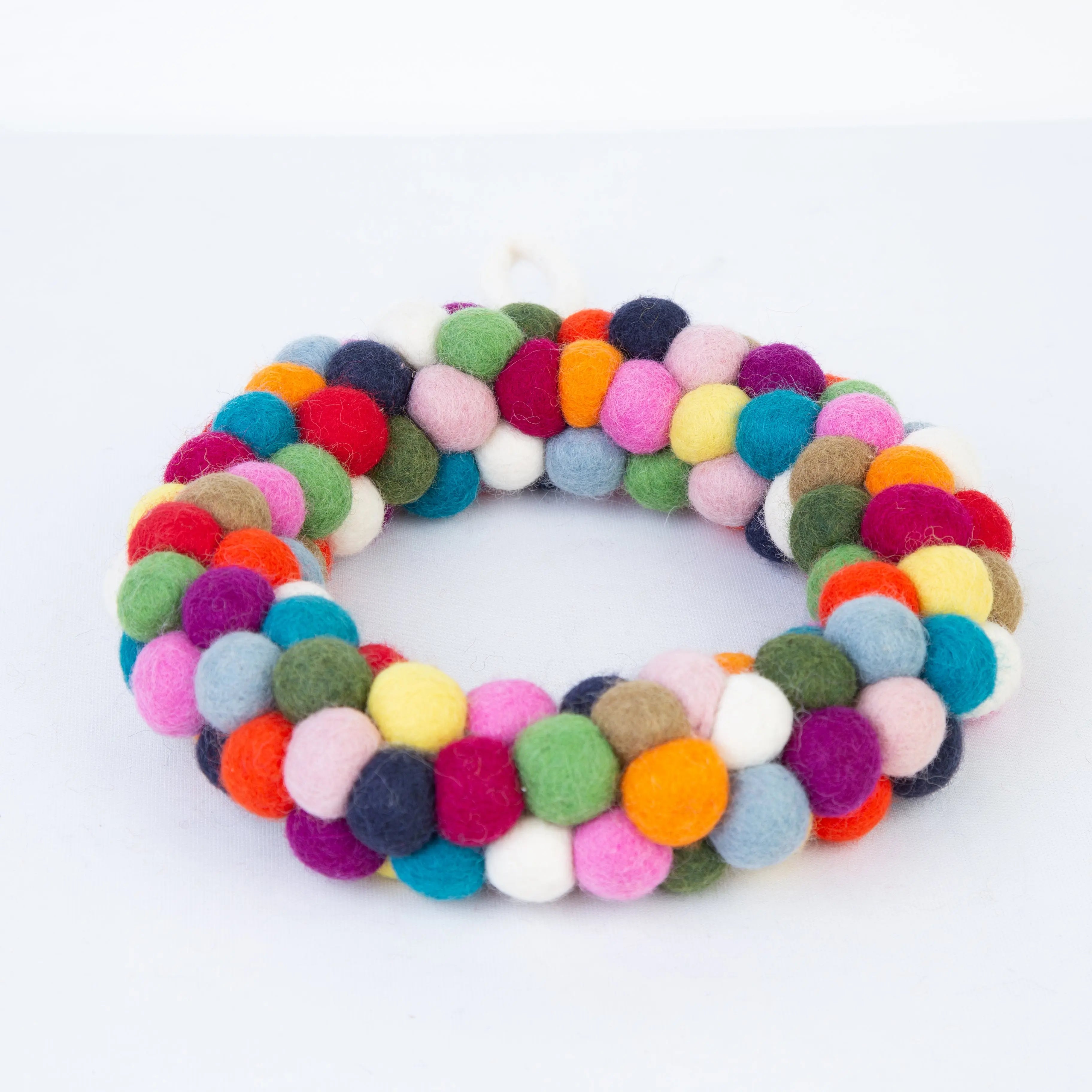 Felt Ball Wreath: Elevate Your Decor with Whimsical Charm - Best HimalayaBest Himalaya