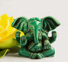 Green Ganesh Statue Resin - Best HimalayaBest Himalaya