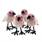 Felt Wool Bird Ornament Small Pink White Christmas Decoration – handmade by Best Himalaya