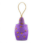 Felt Wool Frog Christmas Ornament with Purple Wizard Hat and Star Details Handmade Cartoon Animal Decor Small Wall Hanging – view 4