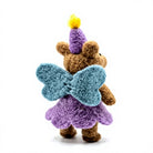 Felt Wool Bear Fairy Ornament Purple Dress Angel Christmas Tree Decoration – view 3