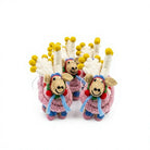 Felt Wool Reindeer Ornament Small Cartoon Christmas Decoration with Ribbon and Pom Pom Antlers – handmade by Best Himalaya