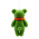 Felt Wool Green Felt Bear Ornament with Orange Scarf Wall Hanging Christmas Decoration – view 5