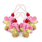 Felt Wool Christmas Ornament with Cherry Crown Handmade Cartoon Animal Decor – view 2